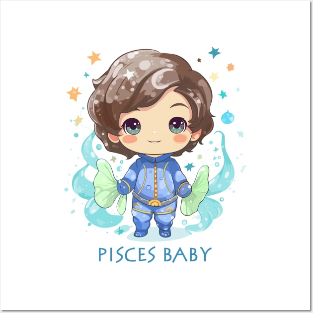 Pisces Baby 3 Wall Art by JessCrafts